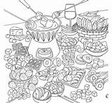 Coloring Pages Food Adult Para Ausmalbilder Colorear Essen Adults Mandala Coloriage Printable Book Ausmalen Colouring Dibujos Sheets Imprimir Dibujo Cupcake sketch template