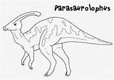 Dinosaurios Parasaurolophus sketch template