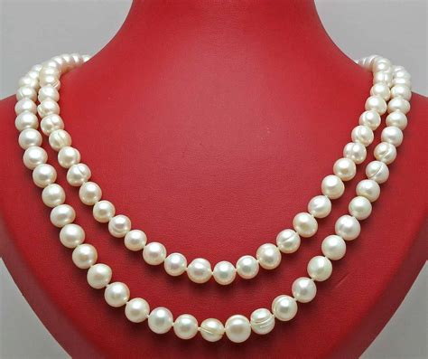 Extra Long Pearl Necklace Lot 1023783 Allbids