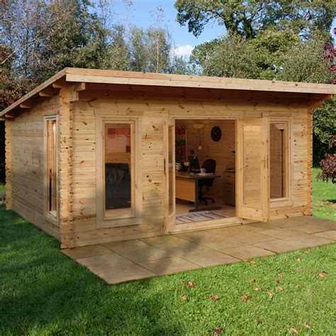sancerre log cabin    mm great  garden uk shed roof house roof garden office