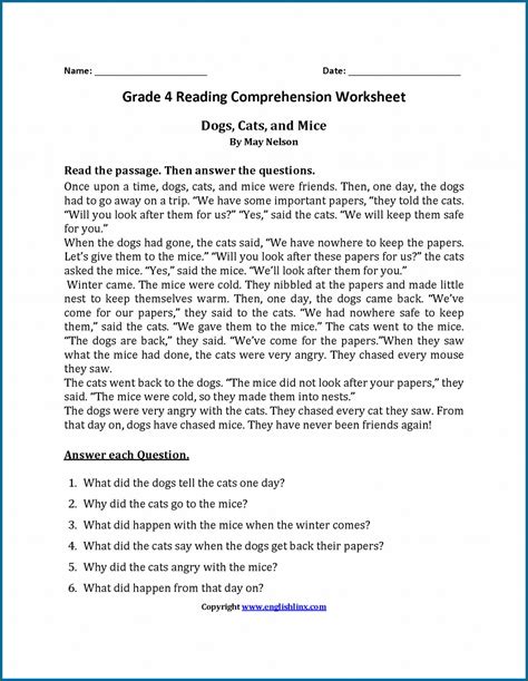 comprehension unseen passage for class 3 cbse workshe