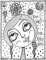 Hippie Girl Template sketch template