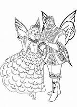 Unicorn Mariposa Fairies sketch template
