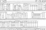 Books Shelf Book Outline Blank Clip Bookshelf Bookcase Large Things Coloring Choose Board Illustration Colouring sketch template