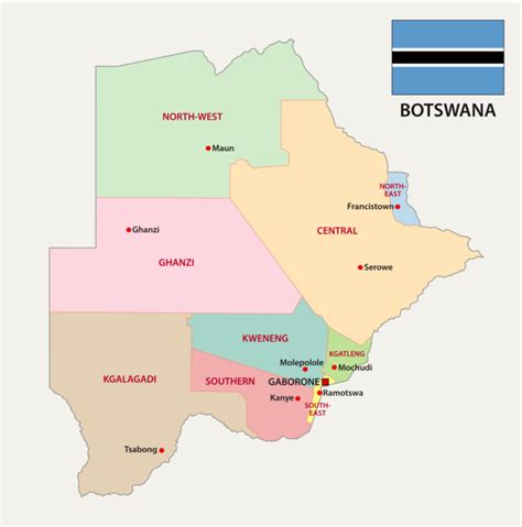 Political Map Of Botswana