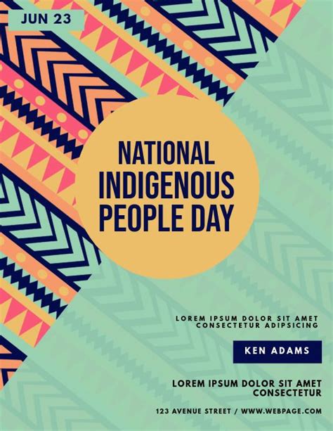Indigenous People Day Flyer Template Indigenous Peoples Native