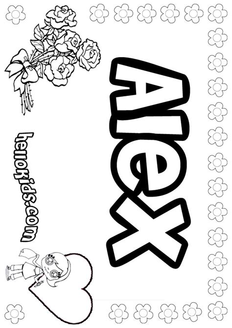 alex coloring sheets coloring pages