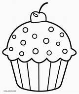 Cupcake Coloring Pages Cute sketch template