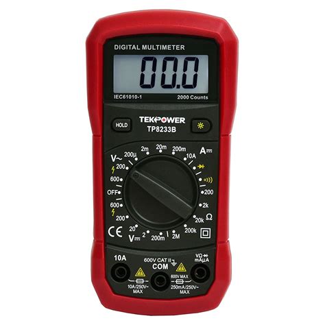 tekpower tpb digital multimeter ac dc voltage dc current resistance tester ohmmeter