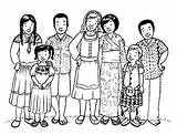 Coloring Family Around Gather People Kids Sheet sketch template