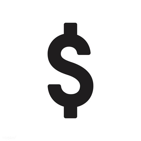 black dollar symbol vector
