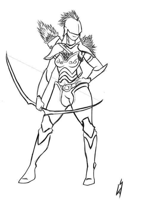 female archer  ravenarkh  deviantart