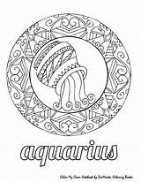 Aquarius Px Zodiac sketch template