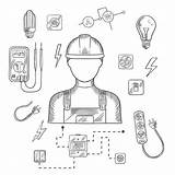 Electrician Electricity Electricidad Elettricista Herramientas Depositphotos Engineering Electricista Professionista Strumenti Attrezzature Cuaderno Portadas Guardado Instalaciones Eléctricas Tankbig Caratula sketch template