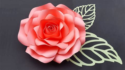 diy paper rose tutorial  template large size paper roses