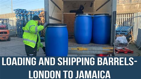 carrib shipping loading  shipping cargo  barrels uk jamaica youtube