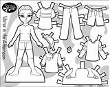 Doll Paper Printable Template Dolls Clothes Color Print Boy Clothing Casual Afternoon Boys Cut Kids Man Printables Children Pdf Preschoolers sketch template
