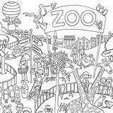 Zoo Poster Colouring Coloring Posters Giant Really Notonthehighstreet Pinch Zoom sketch template