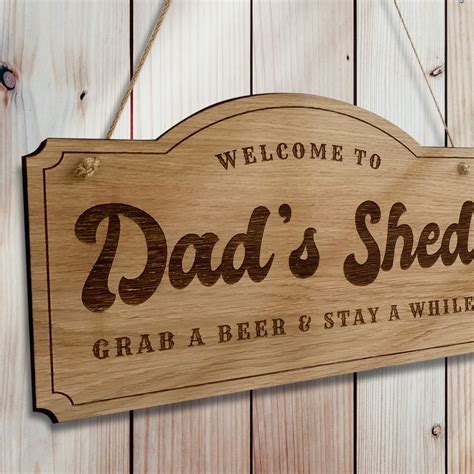 Dads Shed Wooden Shed Sign Outdoor Signs Wooden Carved Etsy Uk
