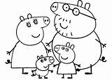 Pig Peppa Coloring Family Pages Drawing Happy Colouring Thanksgiving Kids Sketch Food Puddle Printable Color Birthday Painting Pigs Sheet Getcolorings sketch template