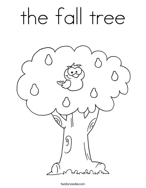 fall tree coloring page twisty noodle