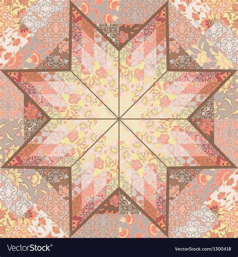 quilt seamless pattern background star design vector image