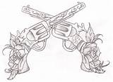 Pistol Waffen Revolver Pistols Shaded Tattooosandmore источник Pistolen Armas sketch template