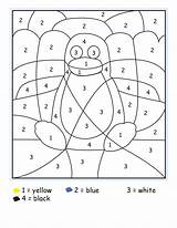 Color Coloring Numbers Printable Sheets Number Kids Easy Winter Penguin Activity Ages Funnycrafts Via sketch template