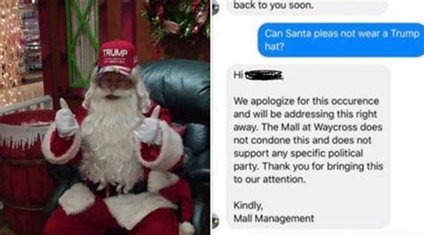 georgia mall santa fired for wearing trump hat rare