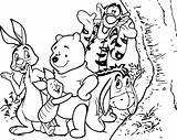 Pooh Coloring Winnie Friends Play Pages Wecoloringpage sketch template