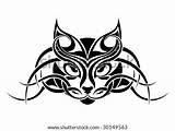 Tribal Cat Tattoo Vector Stock Designs Vectors Shutterstock Search Tattoos Facile Now Tatouage sketch template
