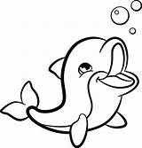 Dolphin Coloring Happy Pages Printable sketch template