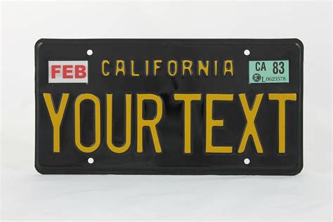 amazoncom california  usa license plate number plate embossed