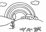 Rainbow Coloring Pages sketch template