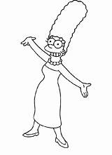 Marge Simpson Colorare Pintar Coloriage Blanco Homer Disegno Cartonionline Caricaturas Colorier sketch template