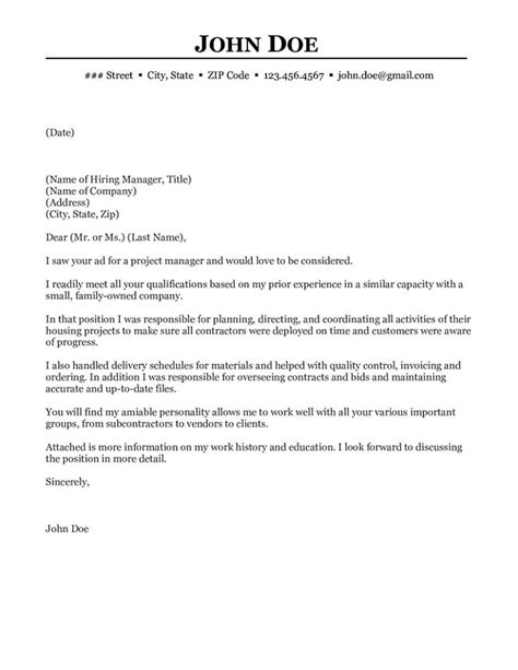 construction project manager cover letter cover letter sample workalpha