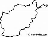 Afghanistan Worldatlas Surrounding Atlas sketch template