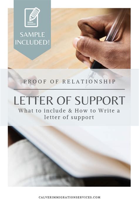 proof  relationship letter sample included lettering support