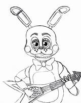 Bonnie Toy Bunny Freddy Five Nights Coloring Pages Drawing Template Naf Gypsy Getdrawings sketch template