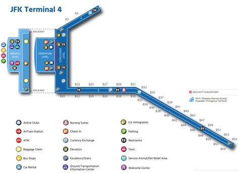 jfk airport terminal  map