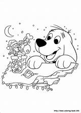 Coloring Clifford Pages Christmas Puppy Friends Dog Red Coloriage Book Getcolorings Info Printable Color Colouring Printables sketch template