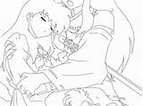 Inuyasha Coloring Pages Kagome Getdrawings Getcolorings Printable Colorings Color sketch template