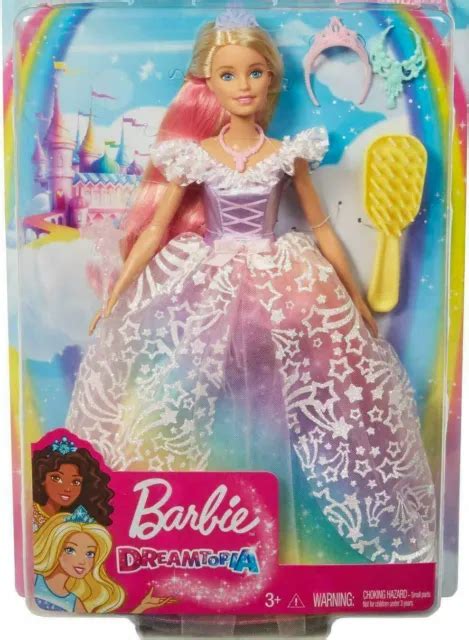 nrfb poupÉe doll barbie dreamtopia princesse de reve robe arc en ciel