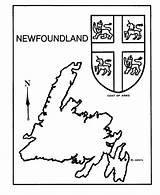 Coloring Pages Canada Newfoundland Map Arms Coat Colouring Sheets Printable Honkingdonkey Provincial Activity Fun Flag Popular Visit Choose Board Azcoloring sketch template