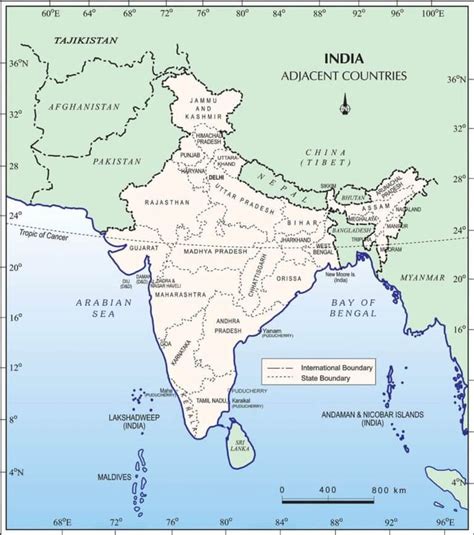 list  neighbouring countries  india check geographical features capitals bordering