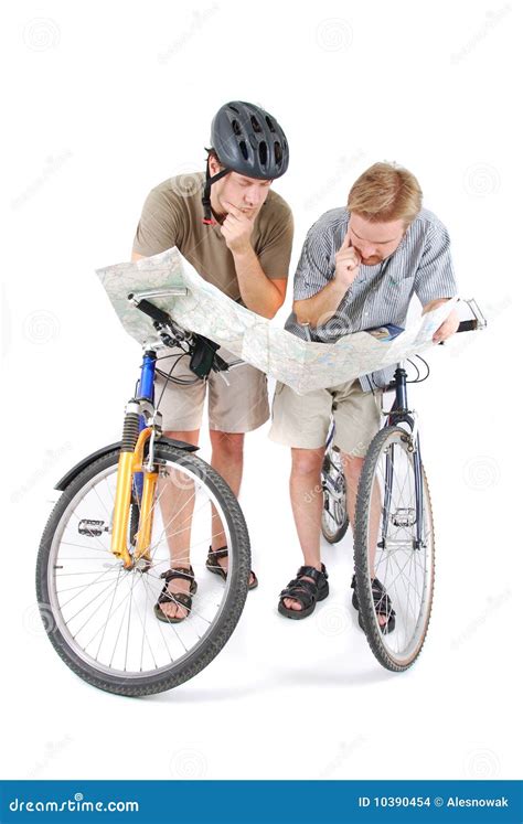 fietsers stock foto image  exploratie actie gescheiden