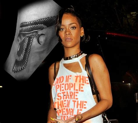 Rihanna Unveils Egyptian Falcon Tattoo In Shape Of A Gun Metro News