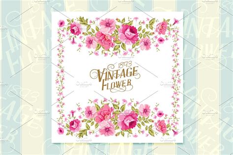 awesome floral cards set creative illustrator templates creative market