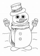 Coloring Snowman Build Kids Wanna sketch template