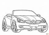Mercedes Benz Slk Coloring Pages Car Drawing Smart Class Clipart Color Printable Super Mercedez Convertible Getcolorings Supercoloring Main 2009 Roof sketch template